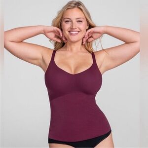 Honeylove LiftWear Camisole Fig Maroon Bra Top size 1X